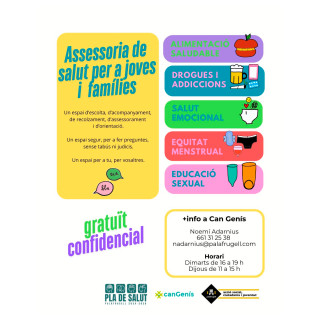 Can Genís reprèn l'assessoria de salut per a joves i famílies