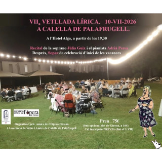 La soprano Júlia Guix tanca la temporada dels Amics de l'Òpera de Girona amb una vetllada lírica aquest divendres