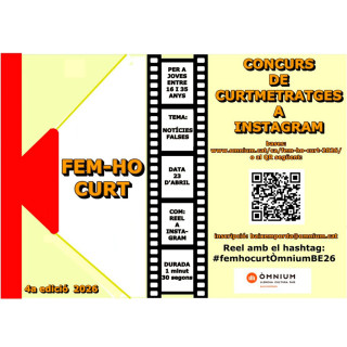 Òmnium Baix Empordà impulsa el concurs de curtmetratges "Fem-ho curt" per Sant Jordi